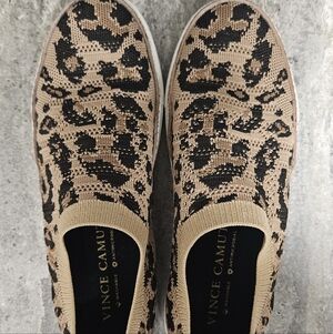 Vince Camuto Leopard Print Slip-On Sneakers